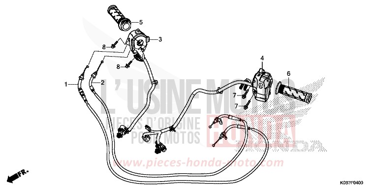 SCHALTER/KABEL von Forza 300 CRESCENT BLUE METALLIC (PB412) von 2019